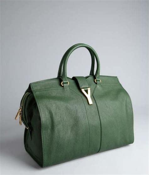 green ysl tote